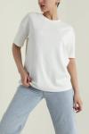 Taşlı Modal Tişört Beyaz