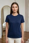 Taşlı Modal Tişört Lacivert
