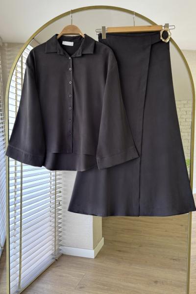 Anvelop Etekli Takım Koyu Kahverengi