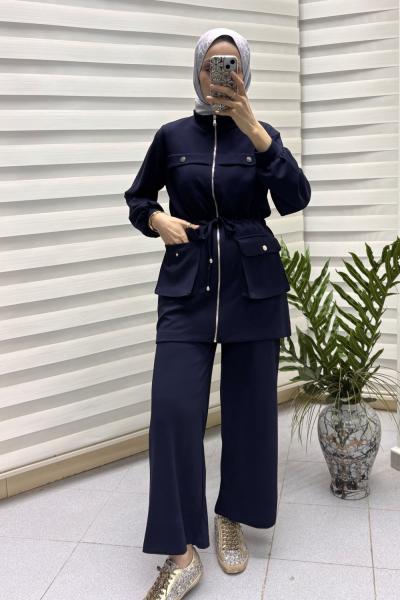 Körük Cepli Modal Takım Lacivert