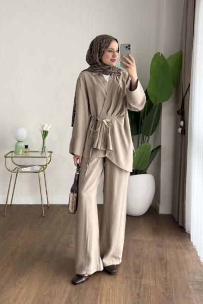 Clove Modal Takım Koyu Bej