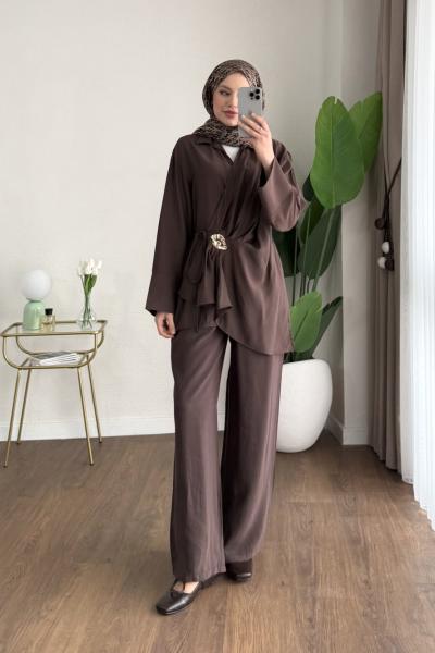 Clove Modal Takım Kahverengi