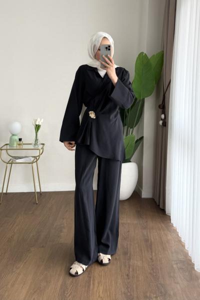 Clove Modal Takım Siyah
