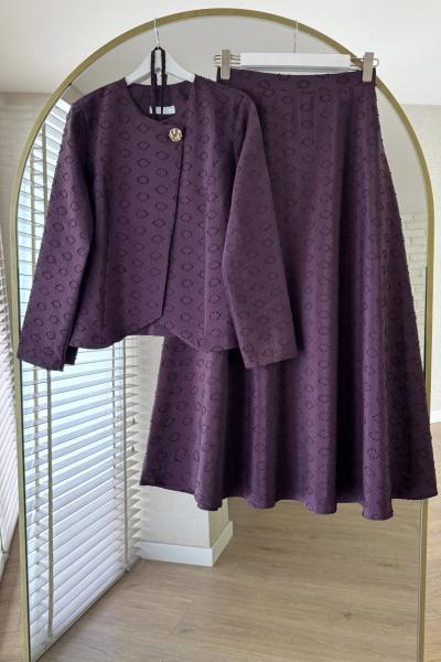 Jasmine Etekli Takım Mürdüm