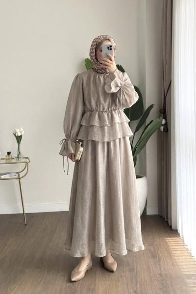 Pine Etekli Takım Bej