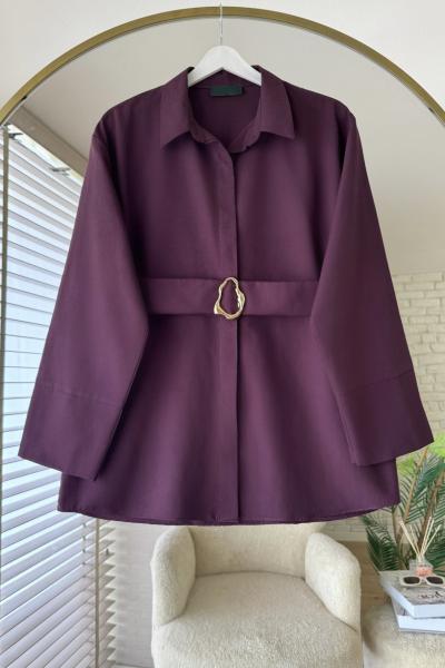 Clasp Gömlek Mürdüm