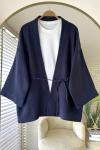 Cepli Müslin Kimono Koyu Lacivert