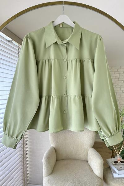 Floor Kısa Gömlek Yeşil