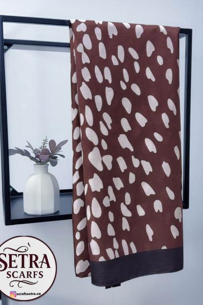 Ceylan Desenli Şal Kahverengi Bej