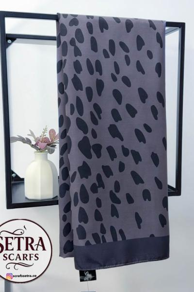 Ceylan Desenli Şal Siyah Antrasit