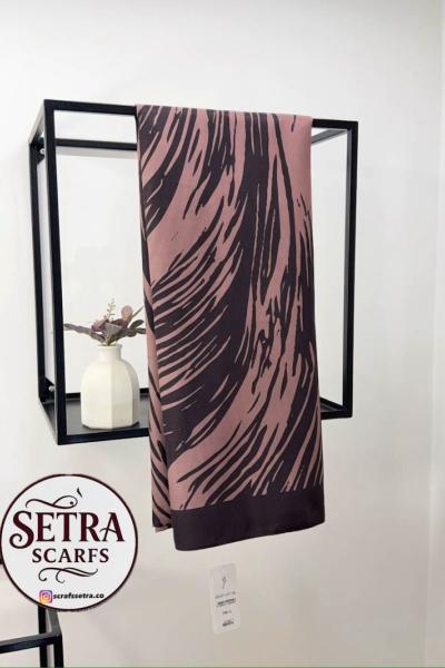 Zebra Desenli Şal Kahverengi