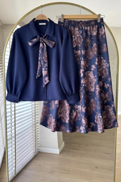 Violet Etekli Takım Lacivert