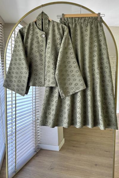 Fringe Etekli Takım Haki