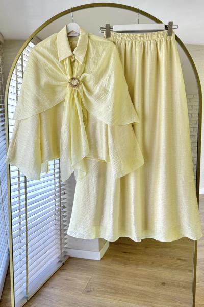 Pelerinli Vual Takım Sarı