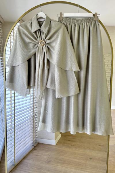 Pelerinli Vual Takım Yeşil