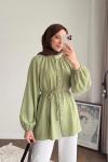 Reglan Kol Oversize Gömlek Yeşil