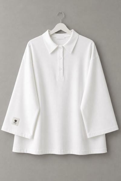 Polo Yaka Süprem Sweatshirt Ekru