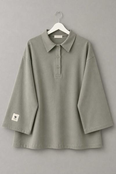 Polo Yaka Süprem Sweatshirt Yeşil