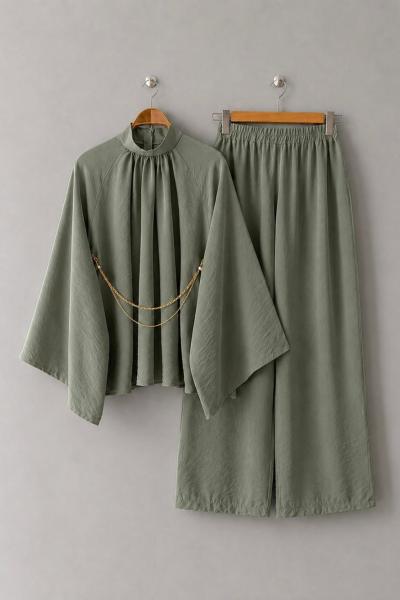 Queen Pantolonlu Takım Yeşil