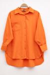 Tek Cepli Oversize Gömlek Turuncu