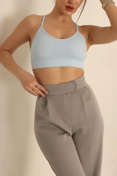 İp Askılı Fitilli Fleto Büstiyer Bebe Mavisi