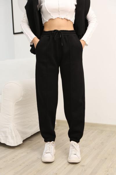 Çımalı Jogger Eşofman Altı Siyah