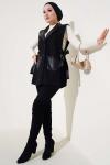 Yanı Bağlamalı Buklet Yelek Siyah