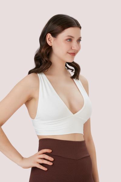 Fitilli Kalın Kemer Büstiyer Beyaz