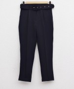 Kemerli Double Krep Pantolon Siyah