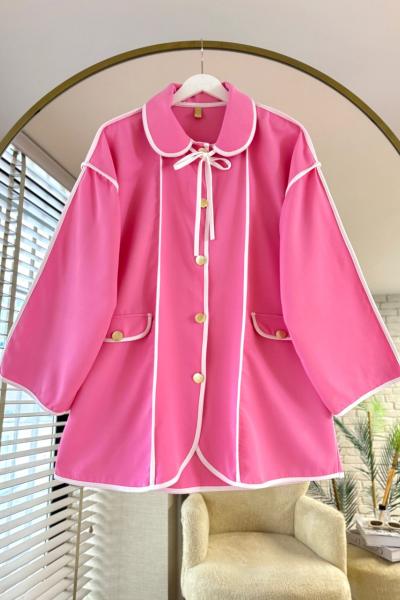 Biyeli Ceket Pembe