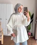 Balon Kol Modal Tunik Ekru