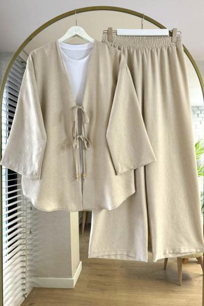 Emila İkili Takım Krem