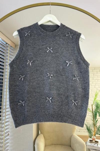 Fiyonklu Süveter Antrasit