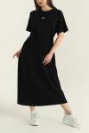 Alo Kısa Kollu Modal Elbise Siyah