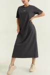 Alo Kısa Kollu Modal Elbise Füme