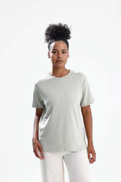 Basic Modal Tişört Açık Yeşil