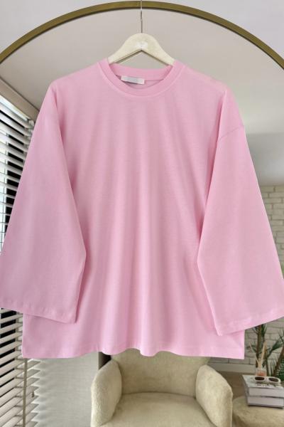 Basic Süprem Sweatshirt Pembe