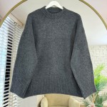 Oversize Bisiklet Yaka Kazak Antrasit