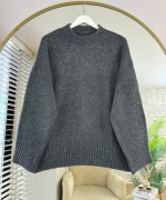 Oversize Bisiklet Yaka Kazak Antrasit