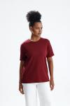 Basic Modal Tişört Bordo