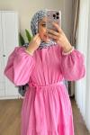 Manolya Elbise Pembe