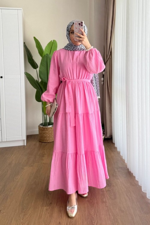 Manolya Elbise Pembe