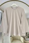 Basic Süprem Sweatshirt Bej