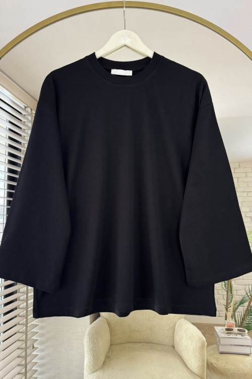 Basic Süprem Sweatshirt Siyah