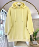 Torba Cepli Üç İplik Sweatshirt Sarı