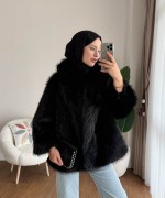 Uzun Kürk Mont Siyah