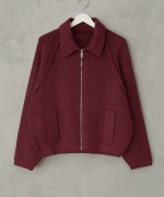 Fermuarlı Oversize Bogie Ceket Bordo