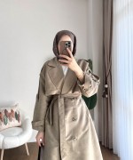 Rüzgarlıklı Süet Kaban Vizon