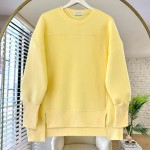 Önü Yırtmaçlı Parçalı Sweatshirt Sarı