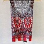 Etnik Desenli Janjan Şal (B) Kırmızı